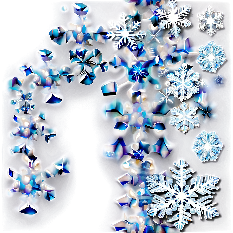 Cascading Snowflake Effect Png 63