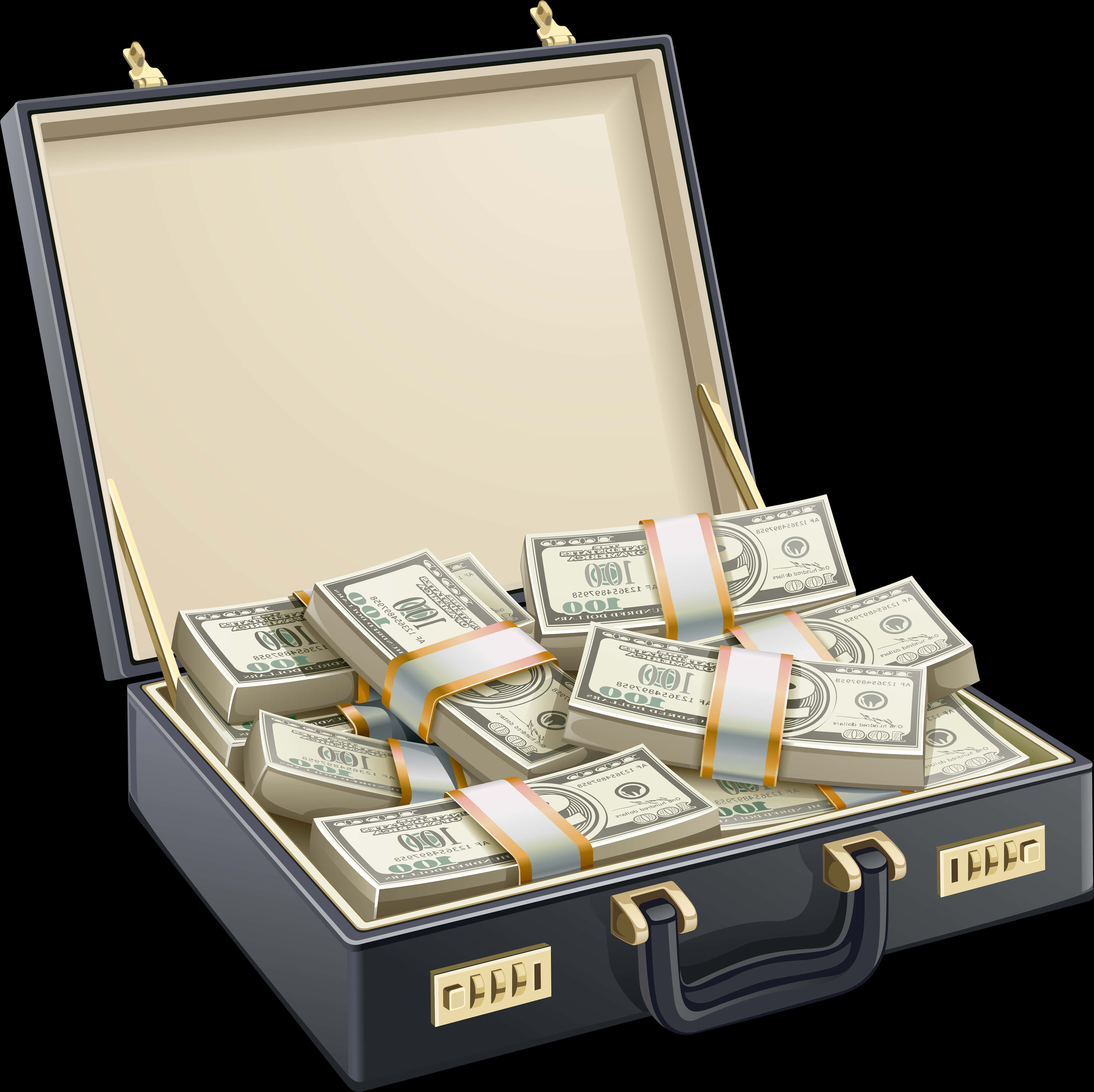 Cash Packed Briefcase