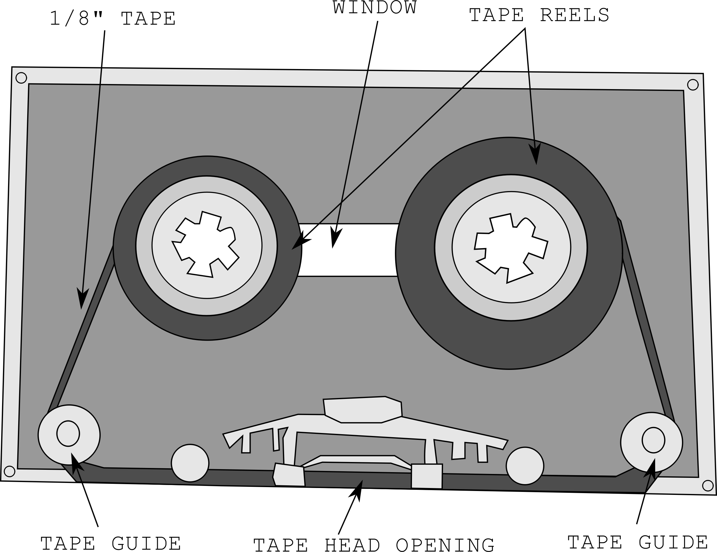 Cassette Tape Internal Components Diagram