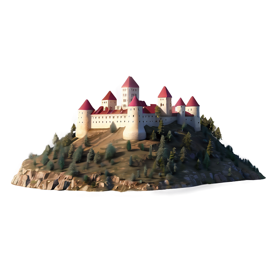 Castle On Hill Png Byg