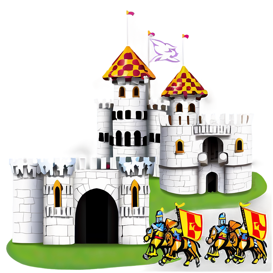 Castle With Knights Png 05032024