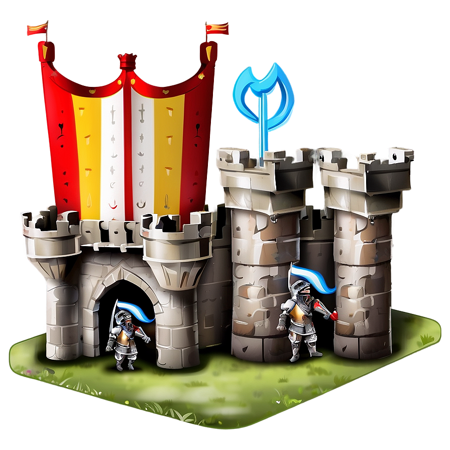 Castle With Knights Png 05032024