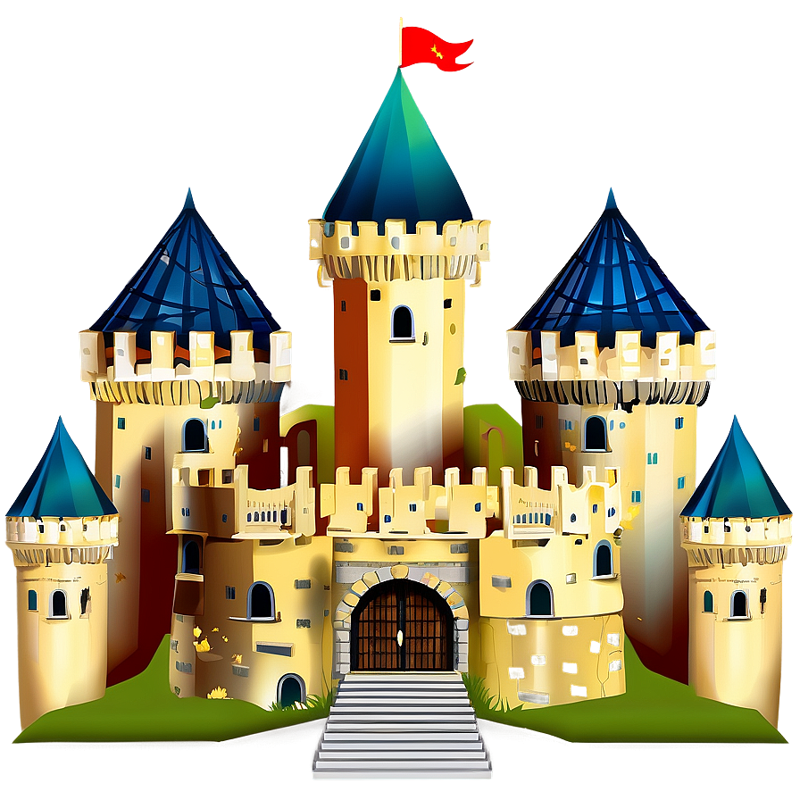 Castle With Towers Png 59