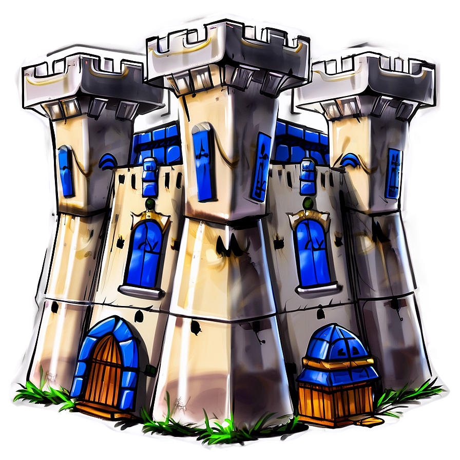 Castle With Towers Png Sys9