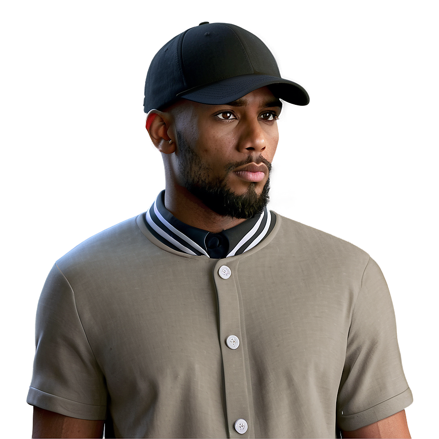 Casual Black Cap Look Png 06122024