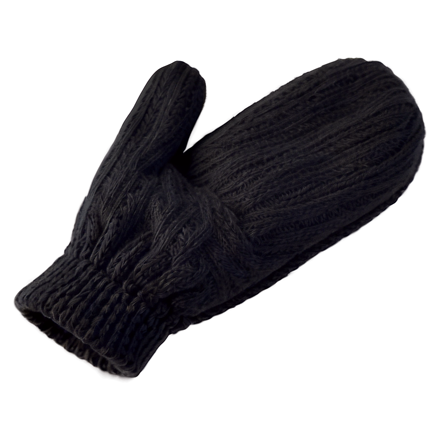 Casual Black Mittens Png Tbi45