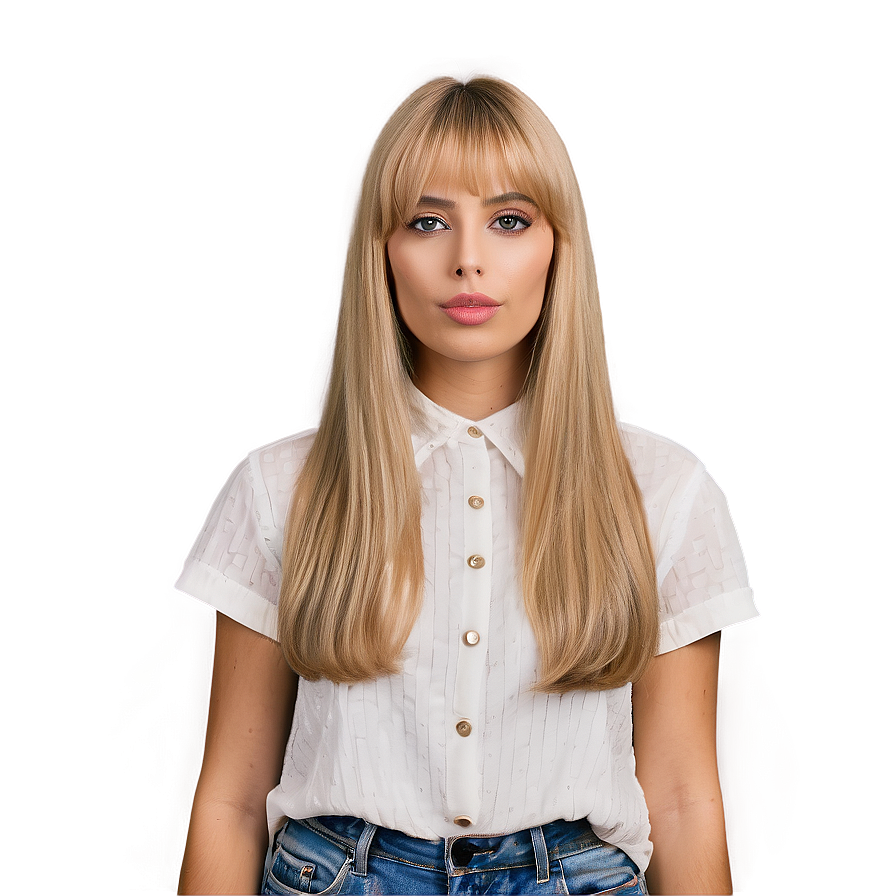 Casual Blonde Bangs Png Esq68