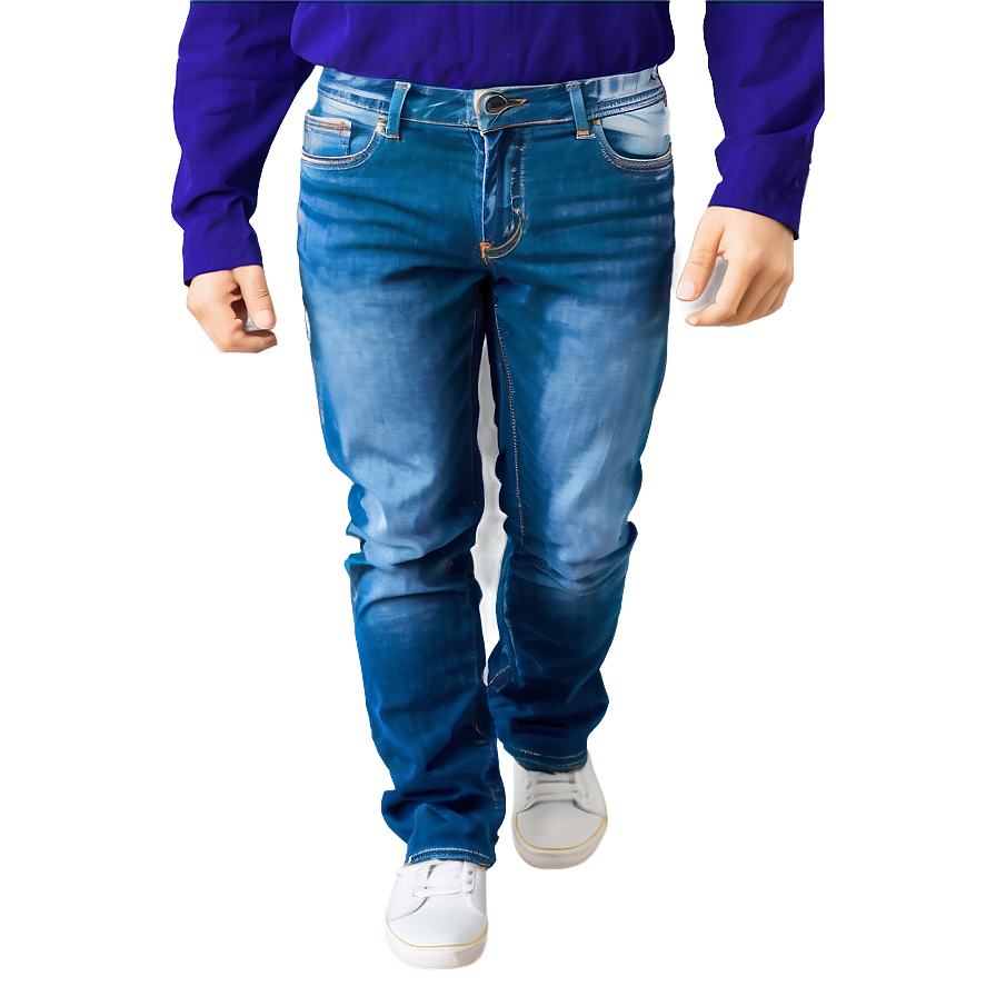 Casual Blue Denim Pants Png Lxo