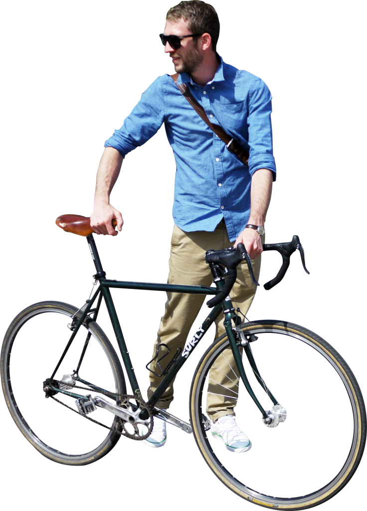 Casual Cyclistwith Road Bike