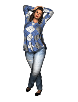 Casual Pose3 D Model