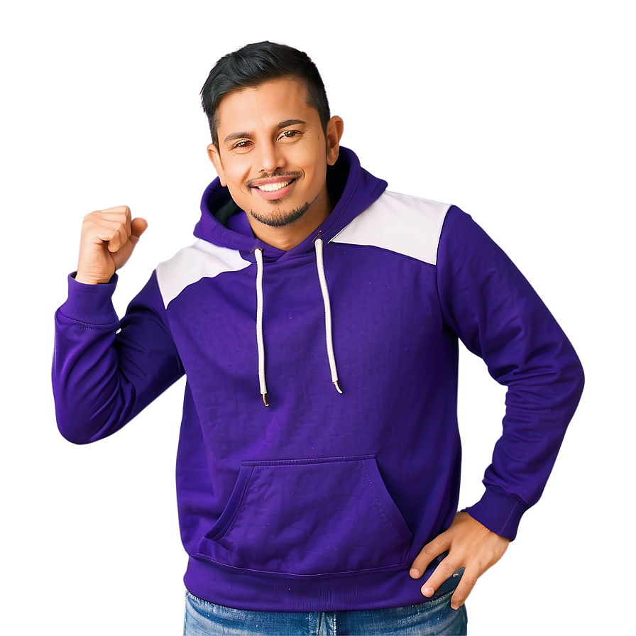 Casual Purple Hoodie Design Png Gja