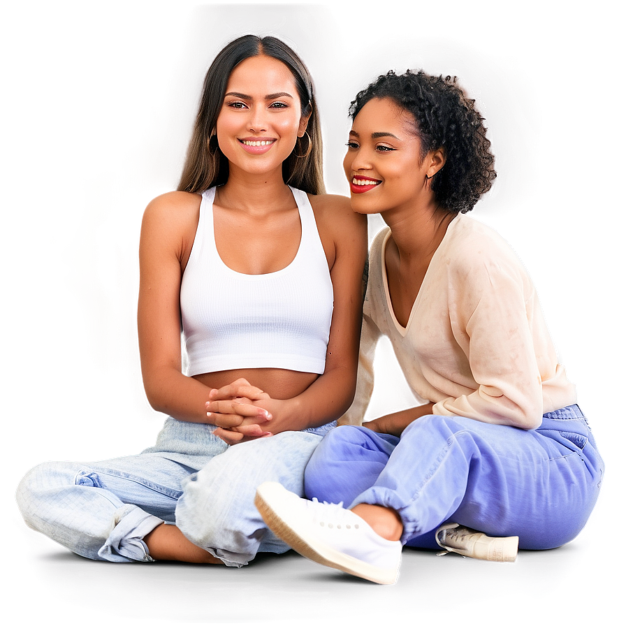 Casual Sitting Poses Group Png Nhi