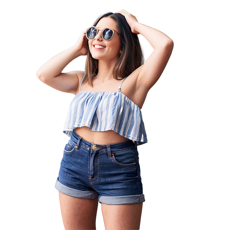 Casual Summer Jorts Png Hfl