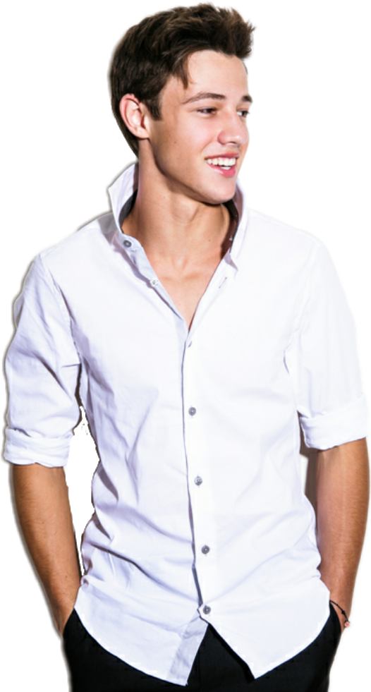 Casual Young Man White Shirt