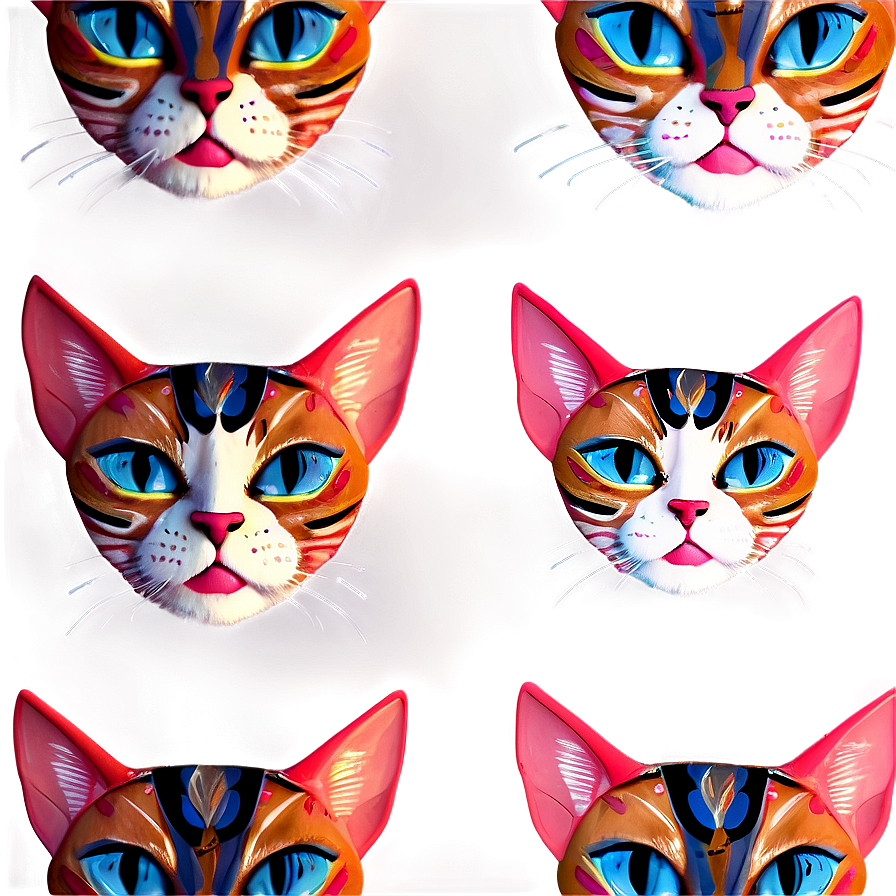 Cat Face Pattern Png Iog