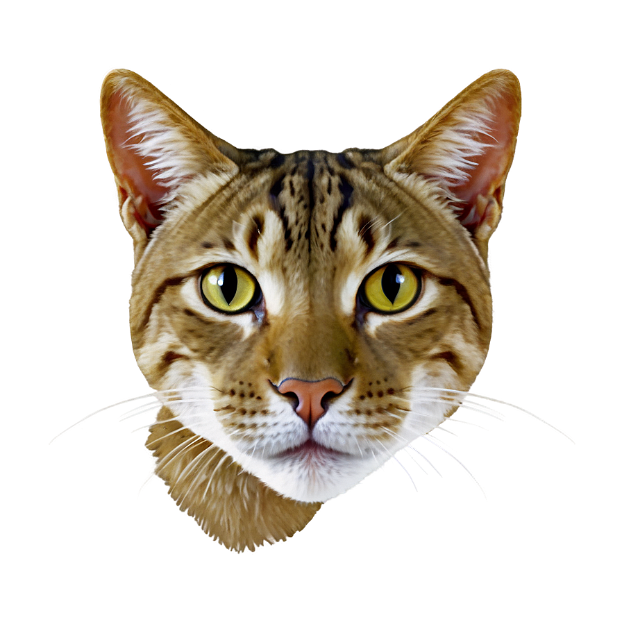 Cat Head Illustration Png 06132024