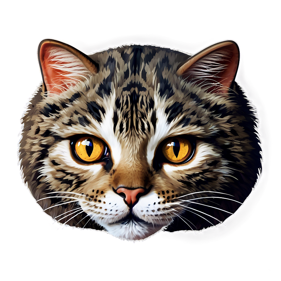 Cat Head Illustration Png Uhm