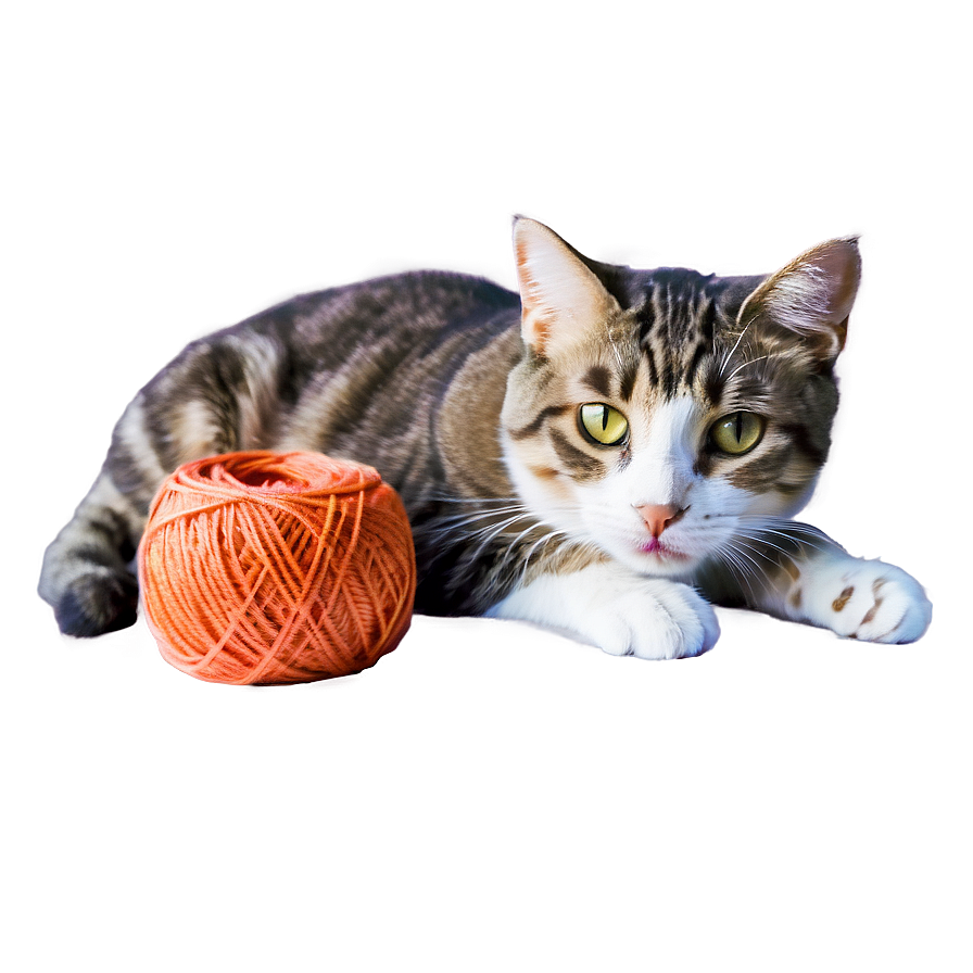 Cat With Yarn Png Chl