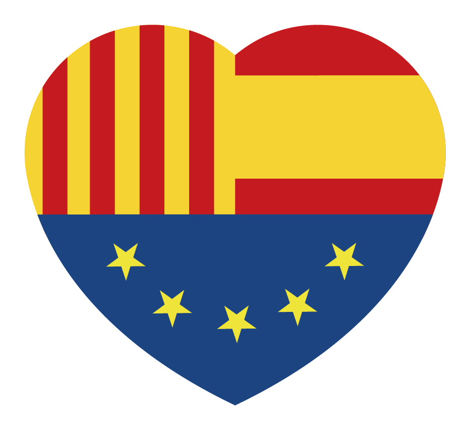 Catalonia E U Heart Flag