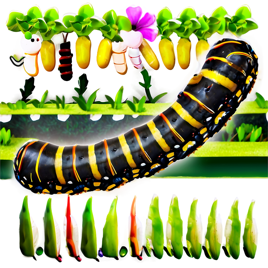 Caterpillar In The Garden Png Dvk84