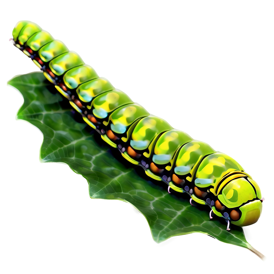 Caterpillar On Leaf Png Kro81