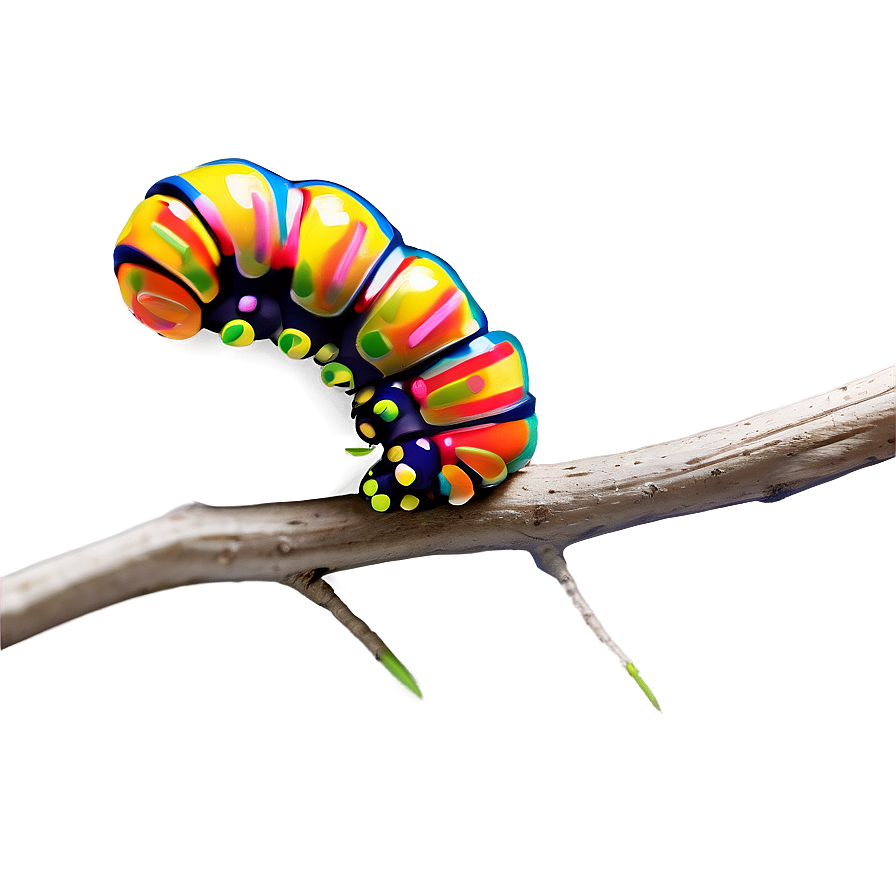 Caterpillar On Twig Png 05232024