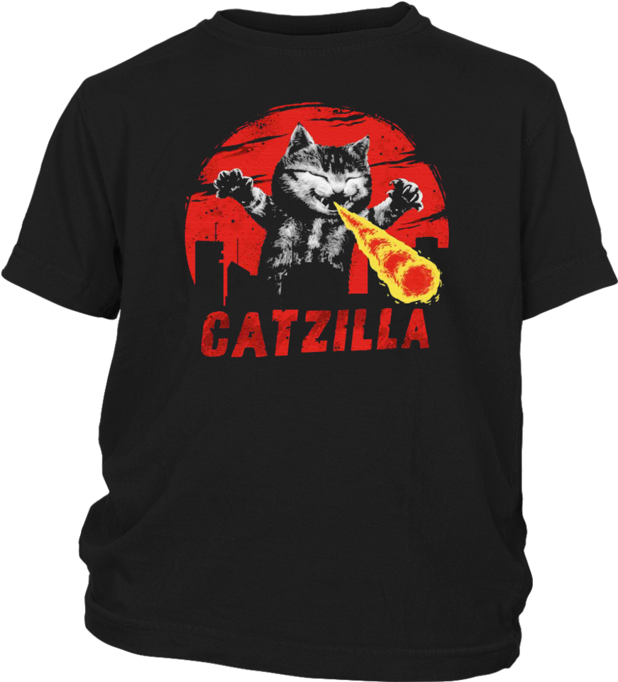 Catzilla Parody T Shirt Design