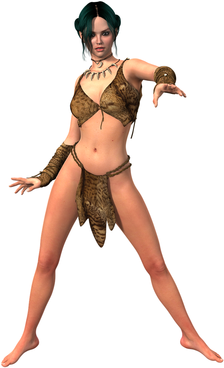 Cavegirl_ Costume_ Pose