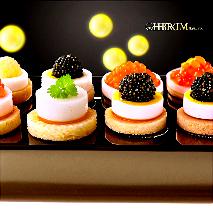 Caviar Appetizer Presentation Png 40