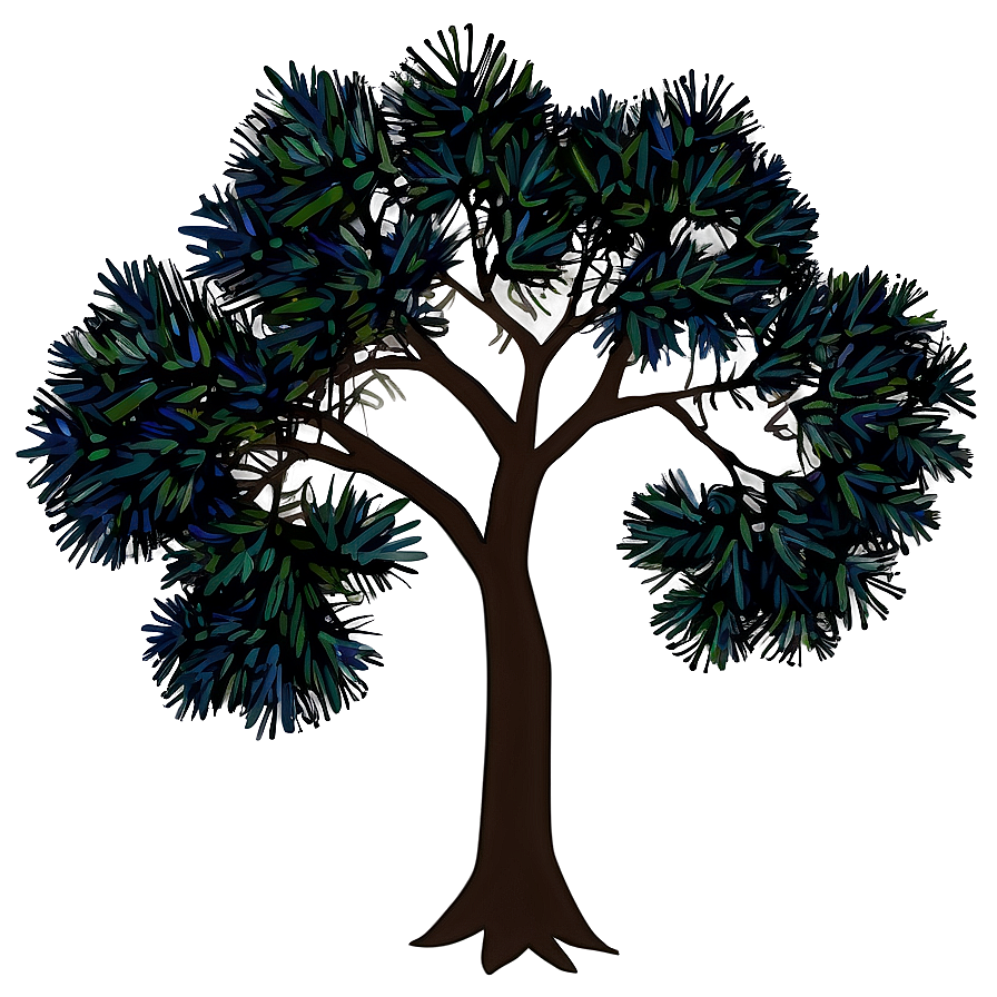 Cedar Tree Line Art Png 27