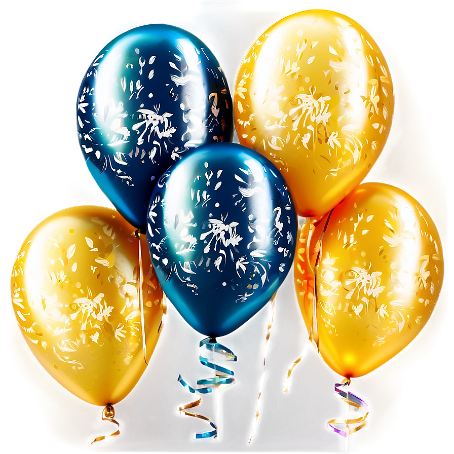 Celebration Gold Balloon Png 5