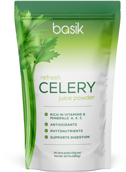 Celery Juice Powder Packet Basik Brand