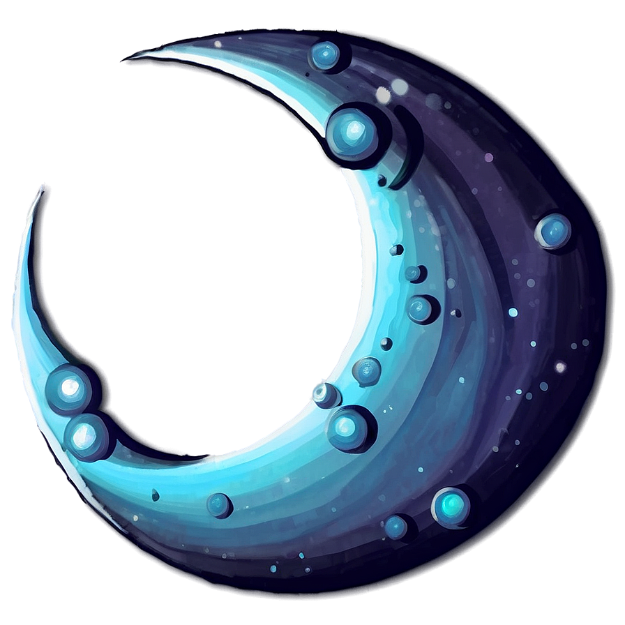 Celestial Crescent Artwork Png Fag39