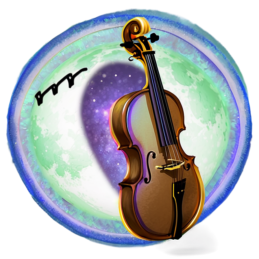 Cello In The Moonlight Png Myn79