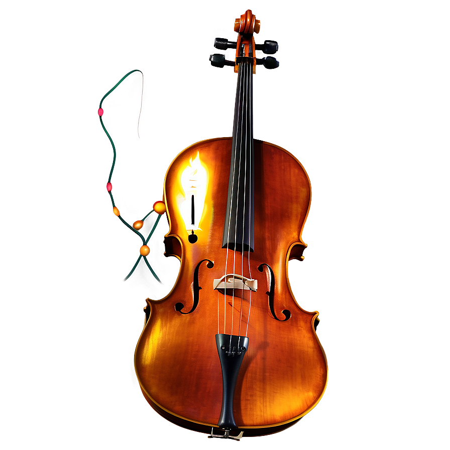 Cello With Christmas Lights Png 45