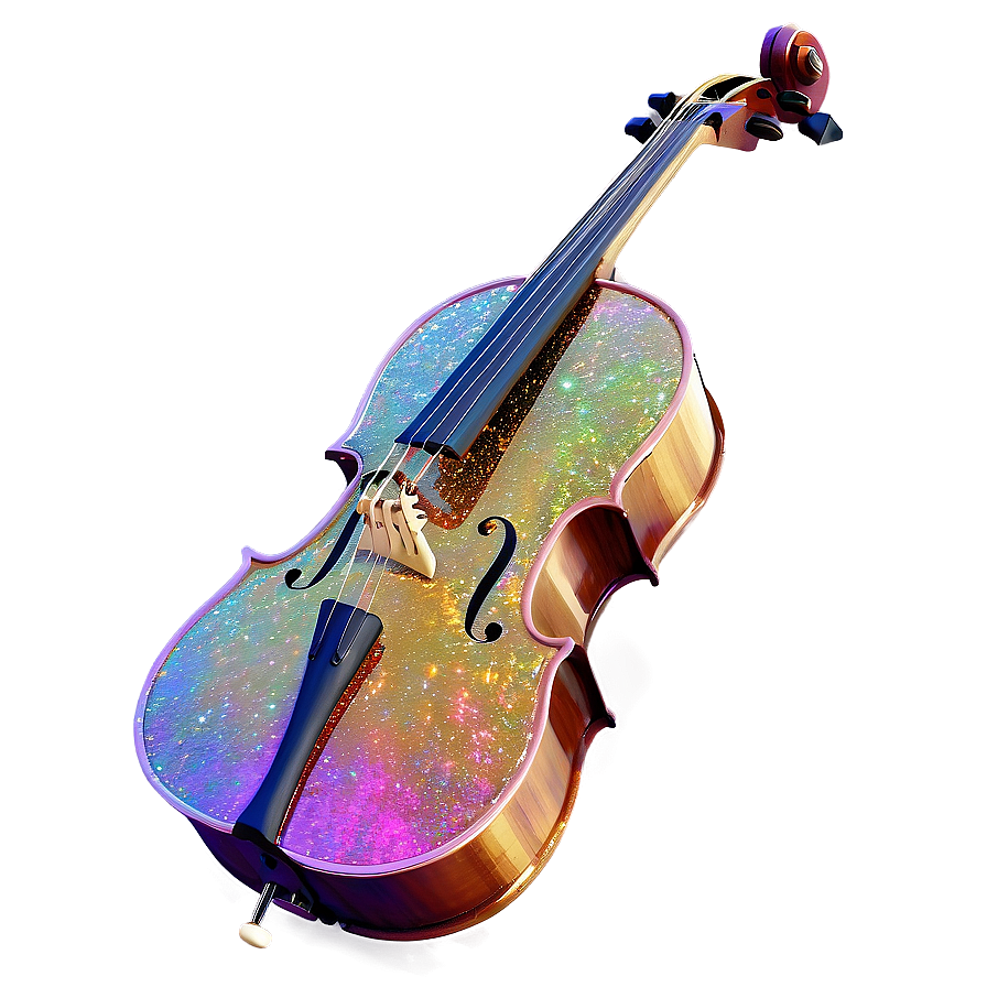 Cello With Glitter Png 05242024