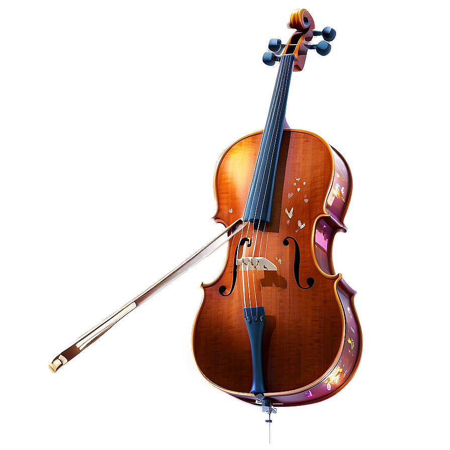 Cello With Sparkles Png Wws