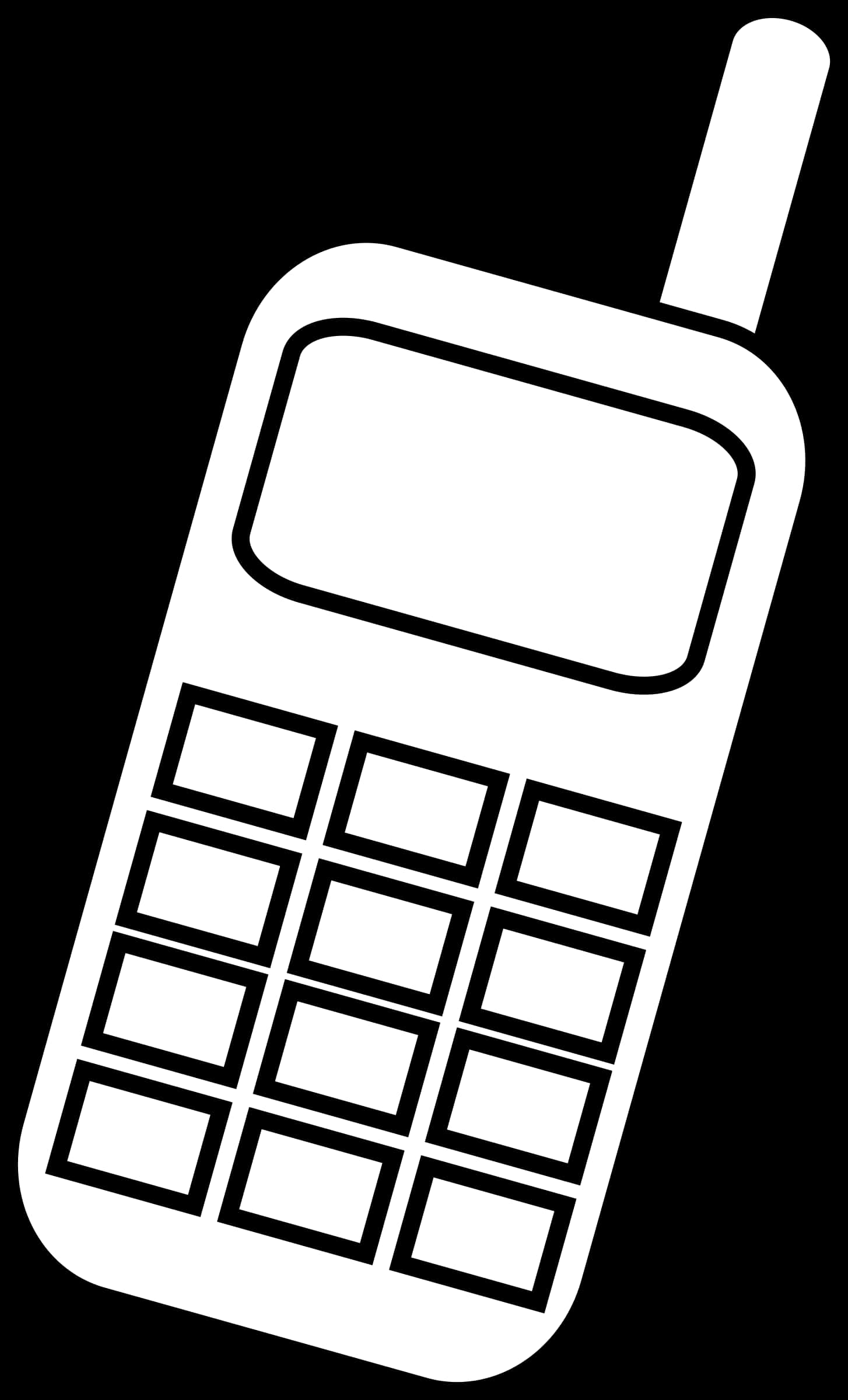 Cellphone Icon Blackand White