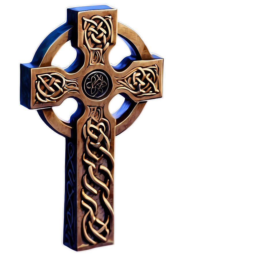 Celtic Cross In Moonlight Png 8