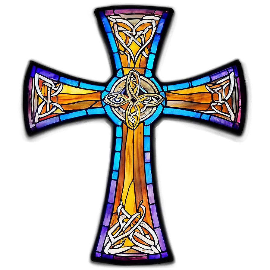 Celtic Cross In Stained Glass Png 43