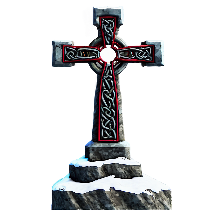 Celtic Cross On Mountain Peak Png Qjy88