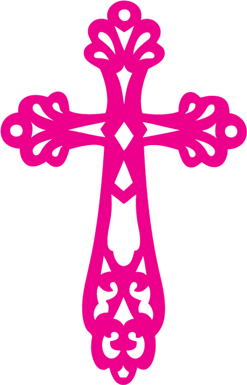 Celtic Cross Pink Silhouette