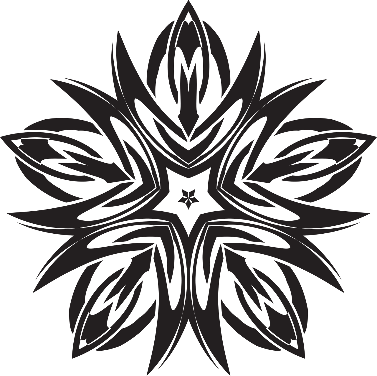 Celtic Inspired Black Star Pattern