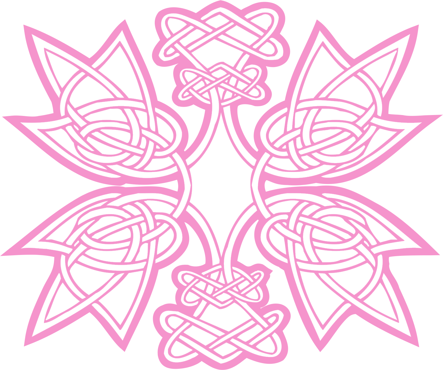 Celtic Knot Floral Ornament Vector