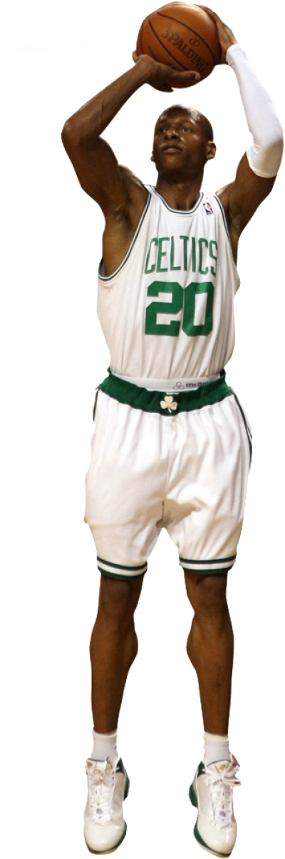 Celtics Basketball Player Shooting