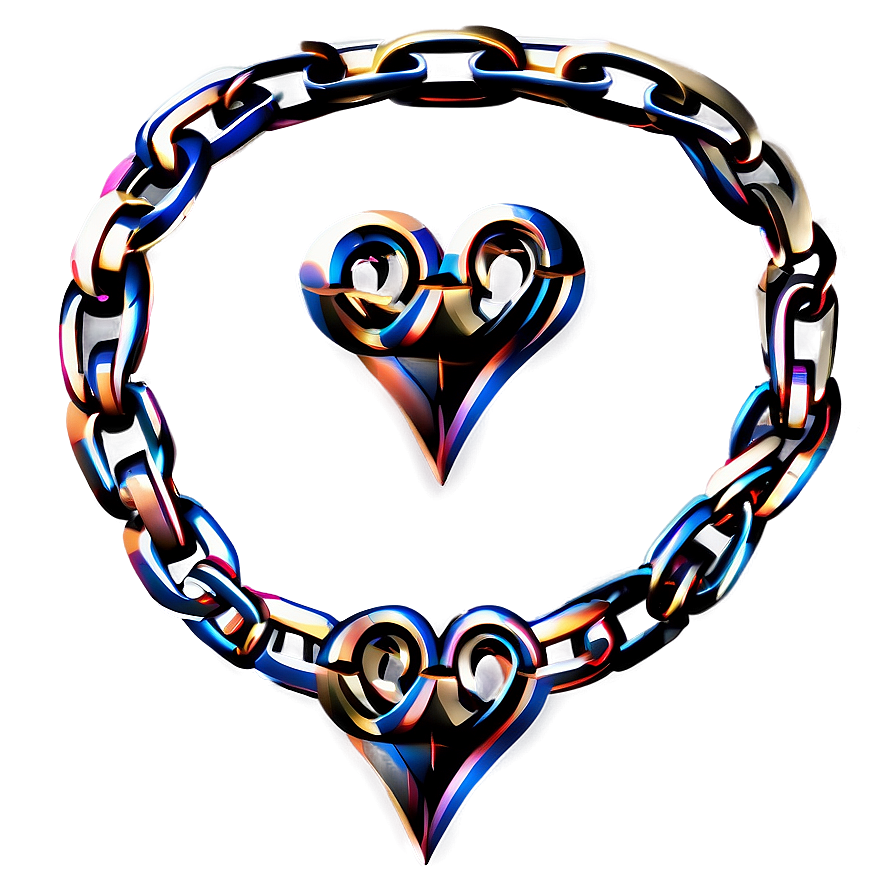 Chain Heart Png 05042024