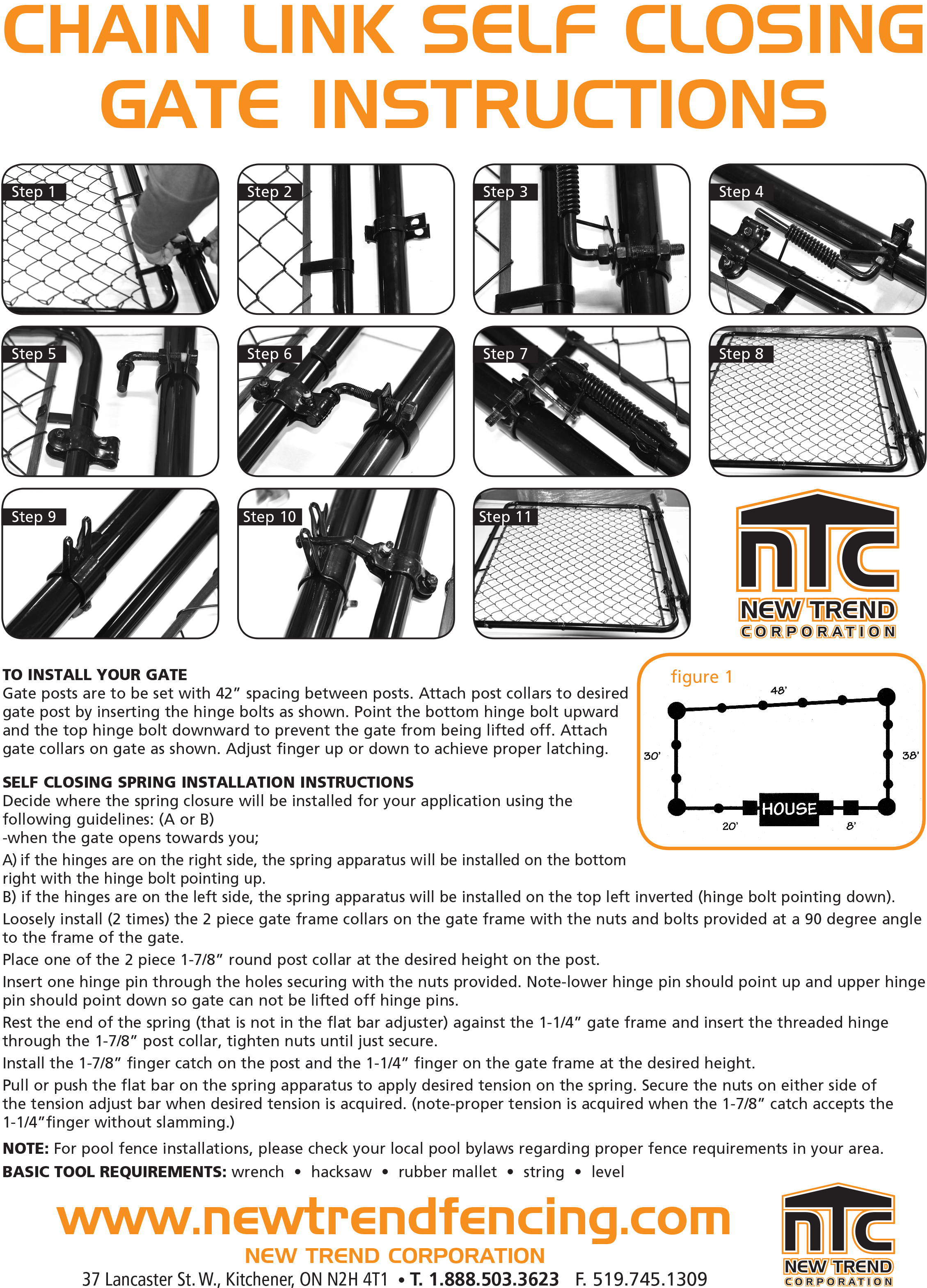 Chain Link Self Closing Gate Installation Guide