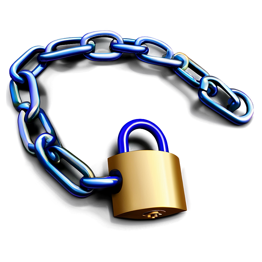Chain With Padlock Png 05042024
