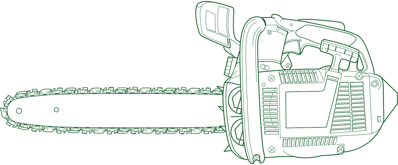 Chainsaw Outline Graphic