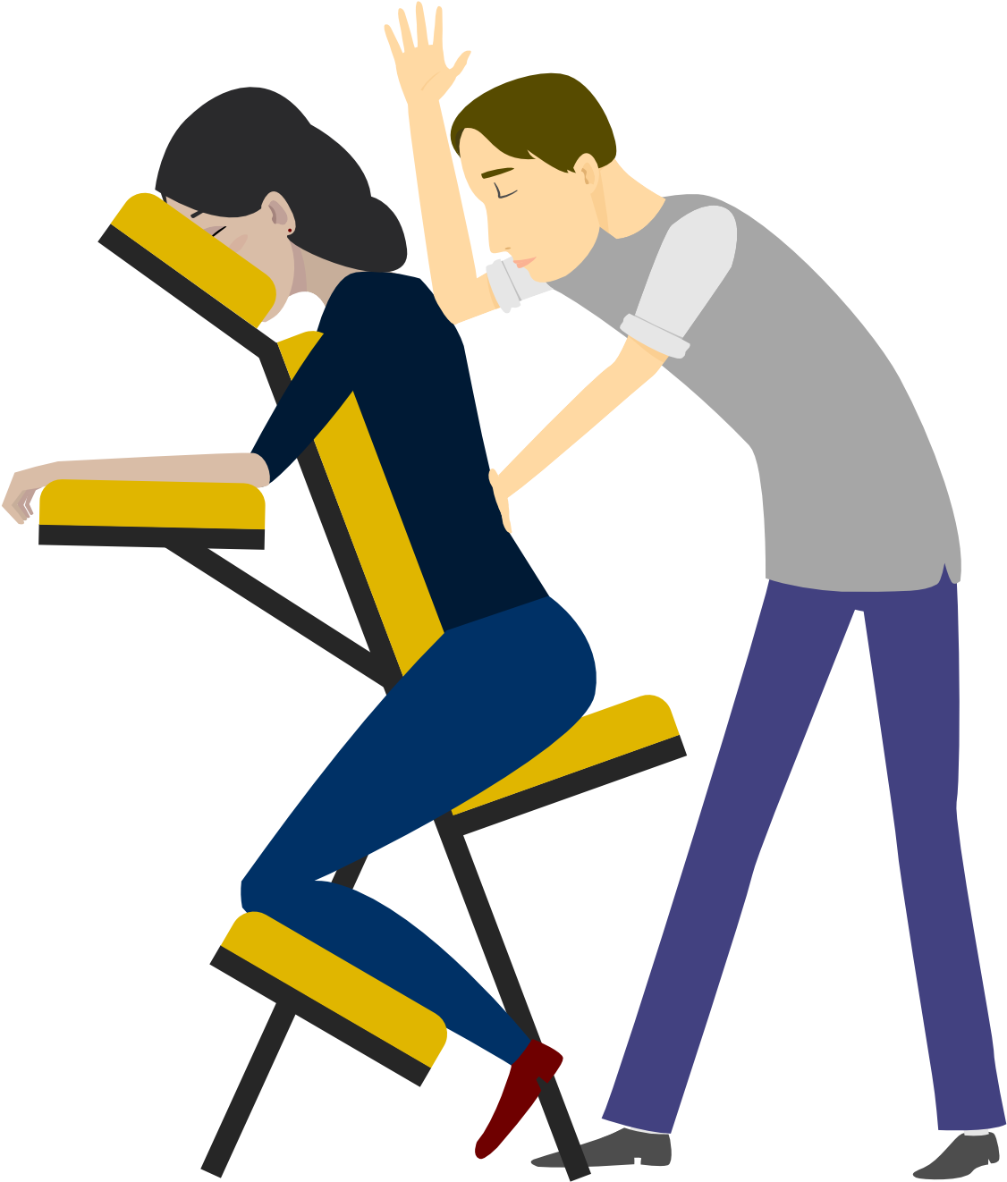 Chair Massage Illustration